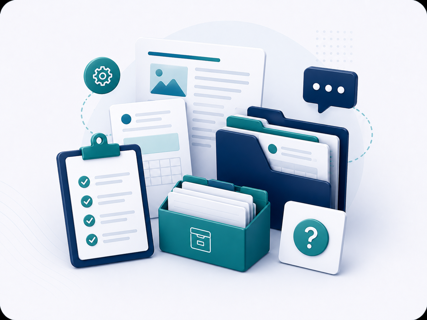 Illustration of an organised template pack and document toolkit