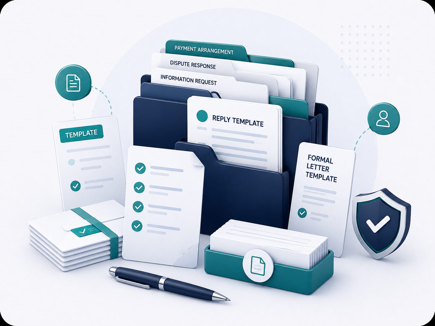 Illustration of templates, toolkit documents and a guidance checklist